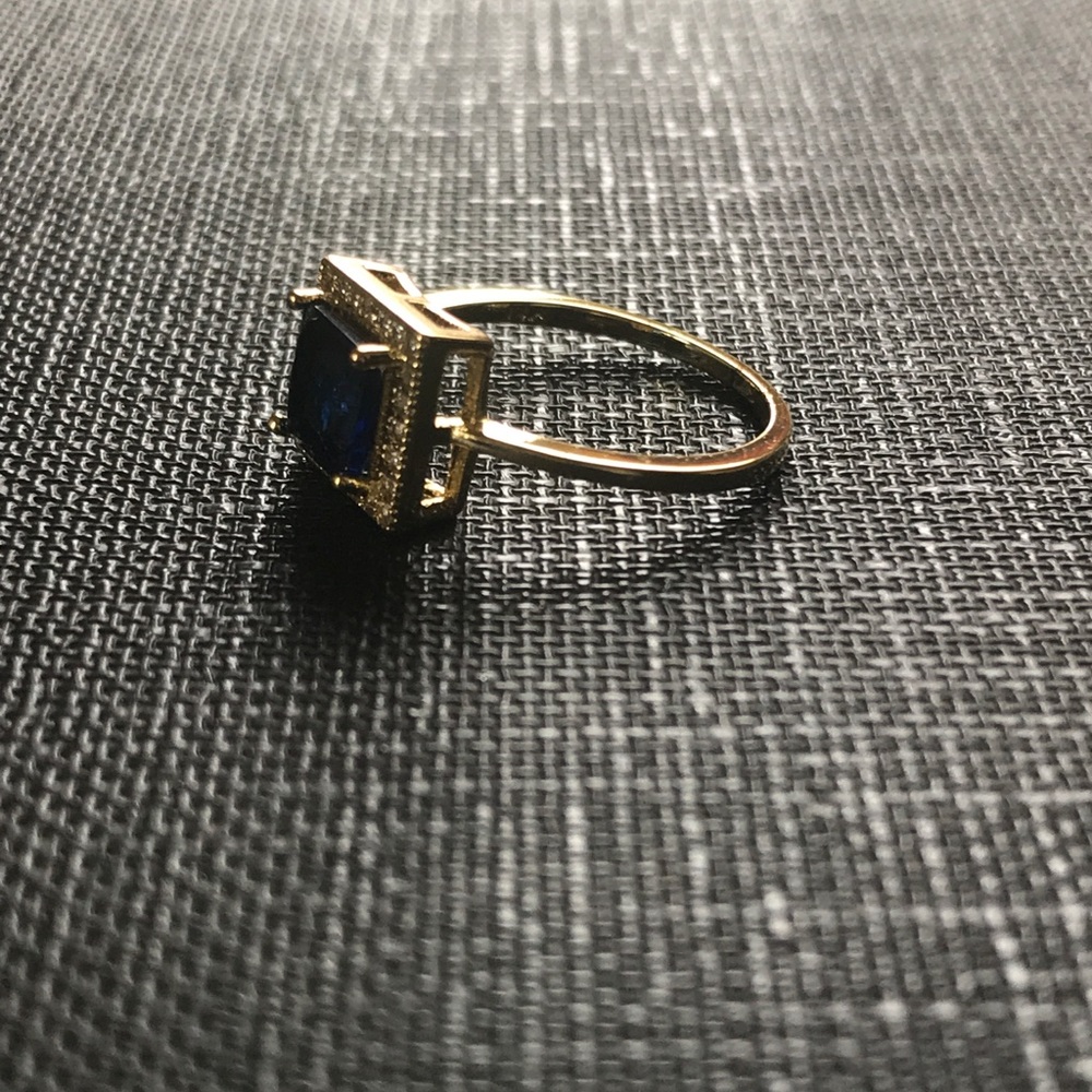 NEW- Princess blue- gold dipped- sz 5 - Picture 2 of 6
